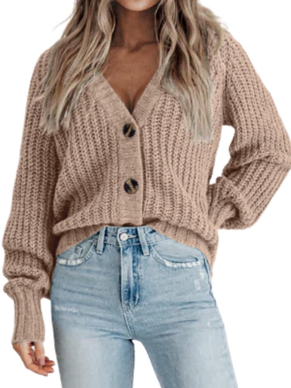 Women's 2026 Fall Chunky Knit Cardigans Long Sleeve Sweaters